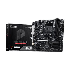 $69.99 – : MSI PRO B550M-P mATX Motherboard, AM4, Ryzen 5000/4000G/3000, DDR4, PCIe 4.0, M.2 Gen4 at Amazon