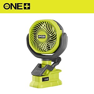 $19.97 – Ryobi ONE+ 18V Cordless 4″ Clamp Fan (Tool Only) + Free Shipping