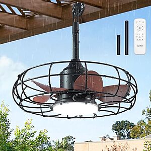 $40.00 – 20″ addlon IP65 Waterproof Plug-In Outdoor Ceiling Fan w/ Light & Remote $40 + Free S/H