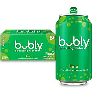 $2.79 – SnS, AC  | 8-Pack 12-Oz Bubly Sparkling Water (Lime) at Amazon
