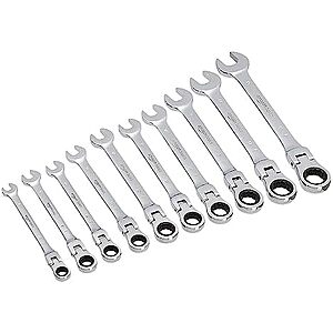 $24.45 – | Amazon Basics Flexible Gear Ratcheting Wrench Set, 10-Piece at Amazon