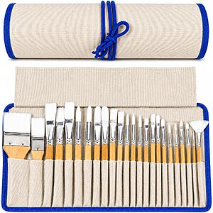 $8.99 – 24-Piece Professional Paint Brush Set (White)  + Free Shipping w/ Prime or on $35+