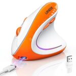 $10.99 – Tri-Mode Uineer Ergonomic Vertical Wireless Mouse w/ 7 Color RGB + Free Shipping w/ Prime or on $35+