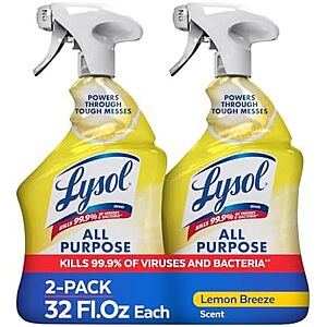2-Pack 32-Oz Lysol All Purpose Cleaner Spray (Lemon Breeze)
