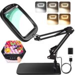 $22.49 – 7″ HQGZQL 10X/30X LED Magnifying Glass Lamp w/ Flexible Swing Arm & Dimmable Light (Black) –  + Free Shipping w/ Prime or on $35+