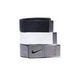 $17.35 – Nike Men’s Standard 3 Pack Golf Web Belt, White/gray/black, One Size