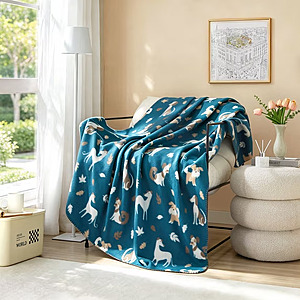 Mainstays Cozy Fleece Throw Blanket, Floral Mushroom in various colors