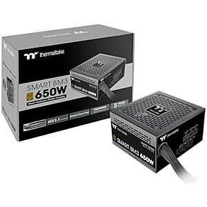 $32.99 – | Thermaltake Smart BM3 650W 80Plus Bronze ATX 3.1 & PCIE 5 Ready Semi-Modular Power Supply at Amazon