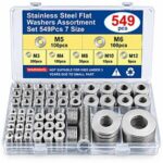 $4.99 – 549-Piece 18-8 Stainless Steel Metric Flat Washer Assortment Kit (M3–M12) w/ Storage Case  + Free Shipping w/ Prime or on $35+