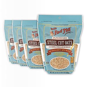 $10.10 – SnS * | 4-Pk 24-Oz Bob’s Red Mill Steel Cut Oats at Amazon ($2.52 each)