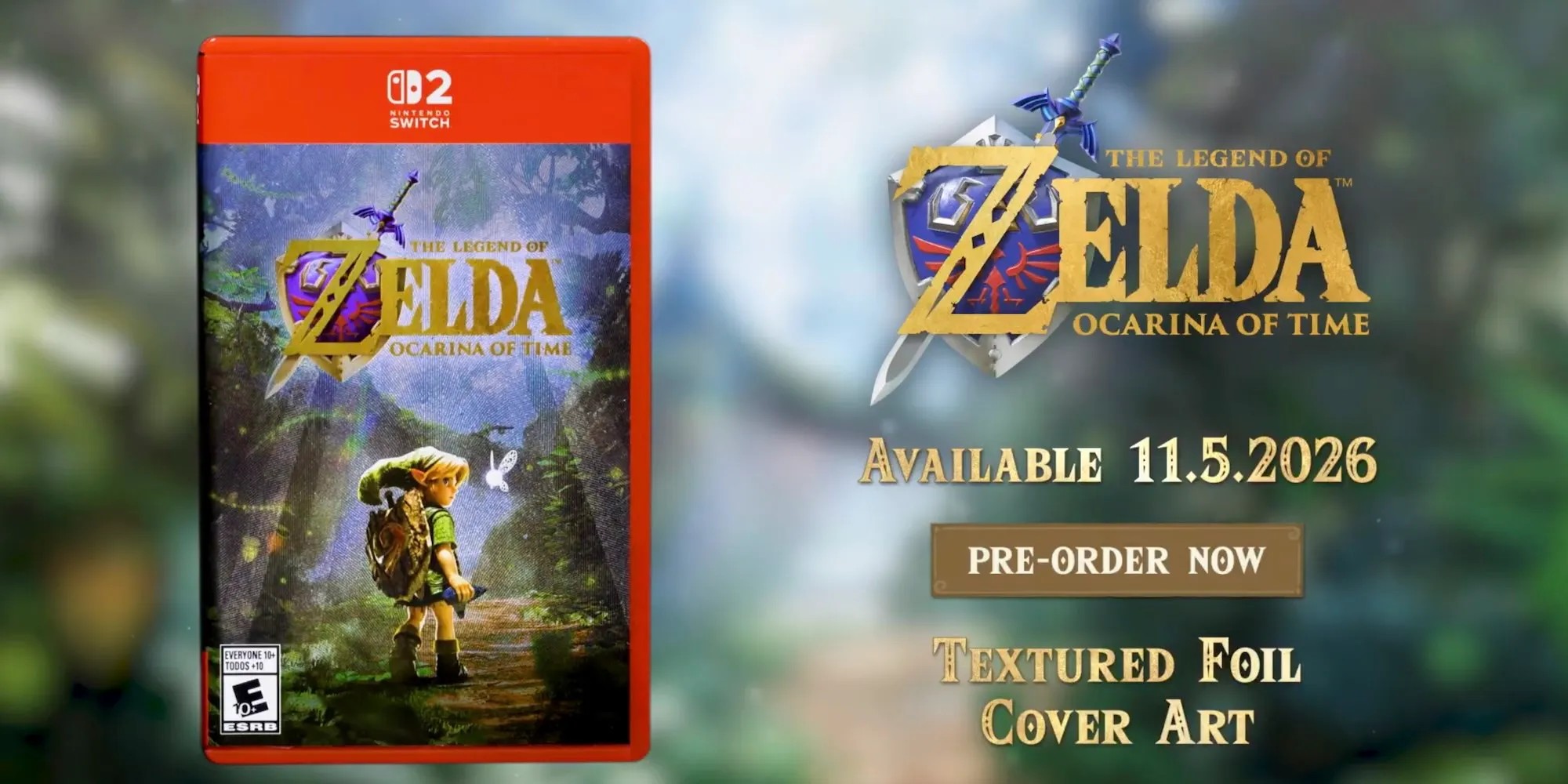 Shimmering texture foil Zelda Ocarina of Time box