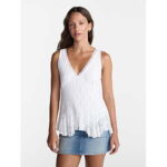 $3.48 – No Boundaries Lace Godet Tank Top (Winter White), Women’s Sizes XXS, M-XXL