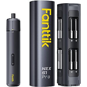 $34.99 – Fanttik S1 Pro 220 RPM Electric Screwdriver w/ 16-Piece S2 Bit Set & Magnetic Case –  + Free Shipping w/ Prime or on $35+