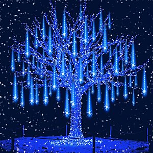 $6.44 – 26.9-ft Aukora 8-Tube Blue LED Meteor Shower Rain Lights (192 LEDs, 30cm Tubes) + Free Shipping