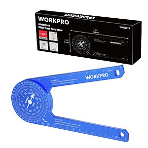 $7.45 – WORKPRO 7.3 Inch Aluminum Miter Saw Protractor, Precision Angle Finder at a 50% Discount
